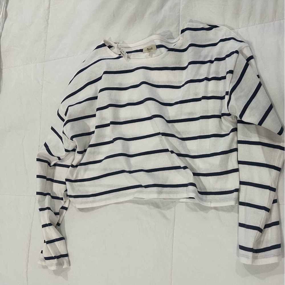 New madewell long sleeve crop top